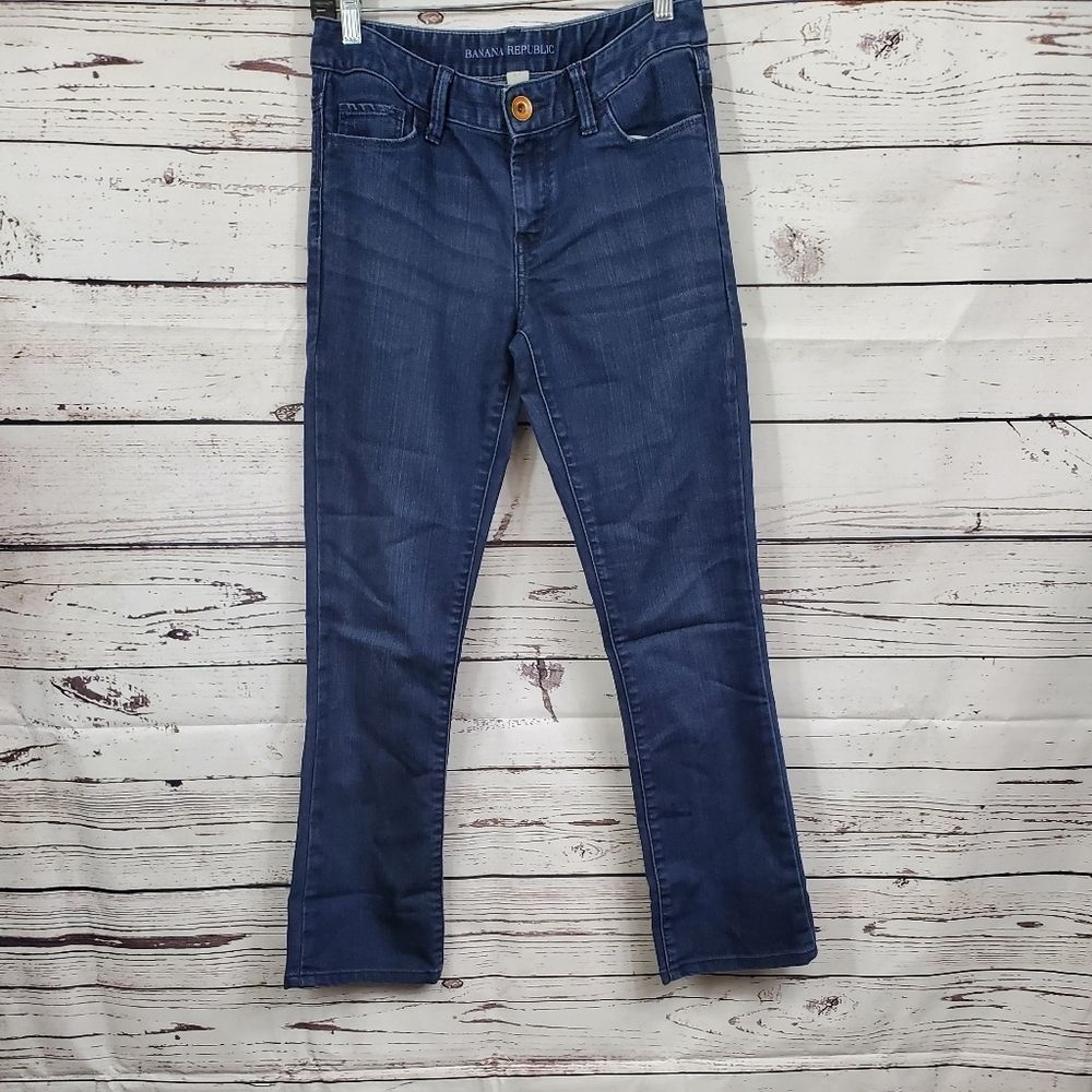 Banana Republic Dark Indigo Skinny Staright Jeans, Size 27